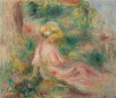 Joven en un prado de Pierre Auguste Renoir